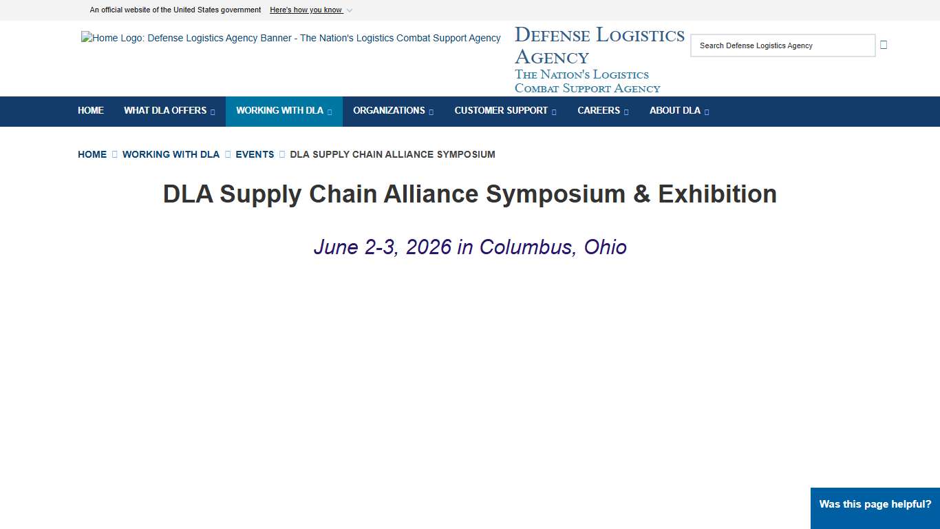 DLA Supply Chain Alliance Symposium