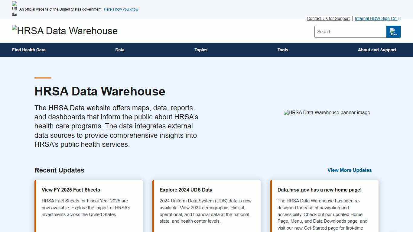 data.hrsa.gov Home Page